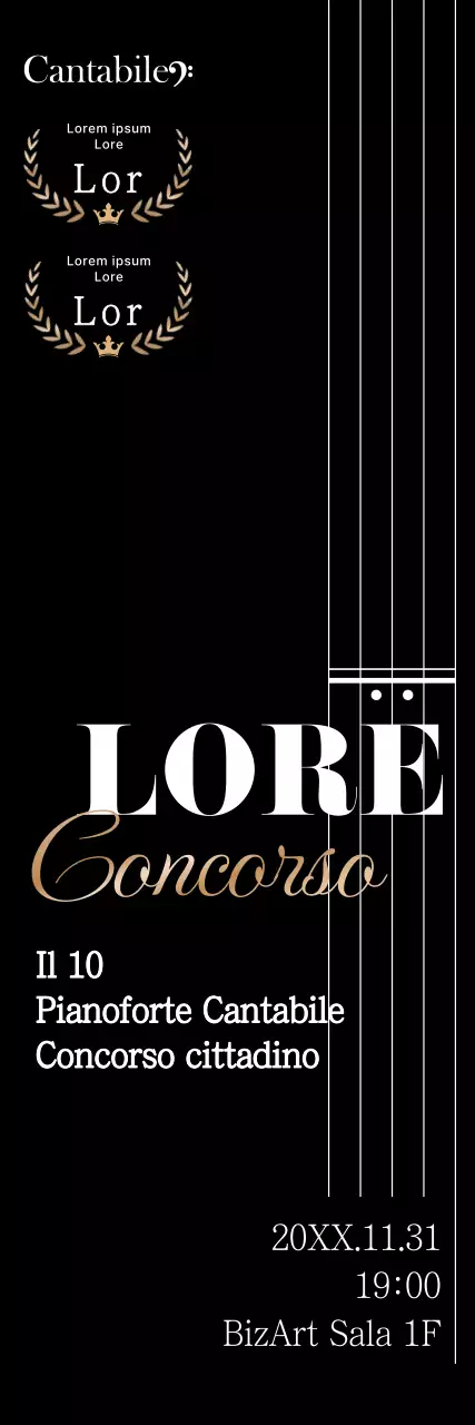 Promuovere un concorso per una scuola di pianoforte di alto livello a Blacktone.