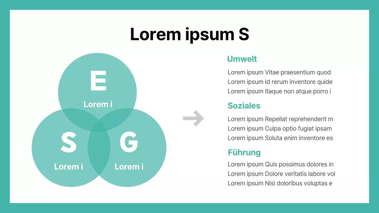 Basic-Feeling mit mintfarbenem Akzent ESG-Bericht