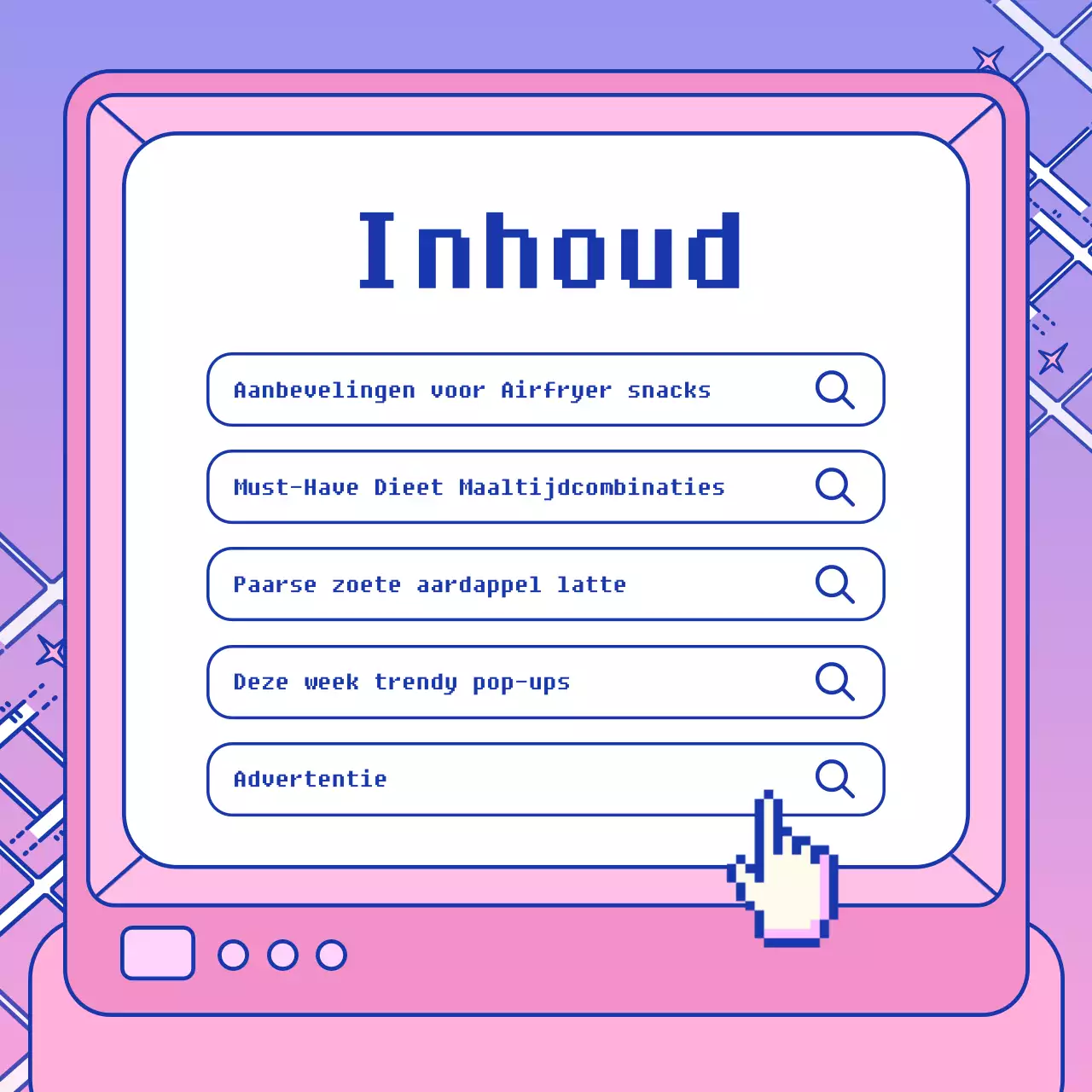 Vintage virale marketing advertentie met een mauve achtergrond