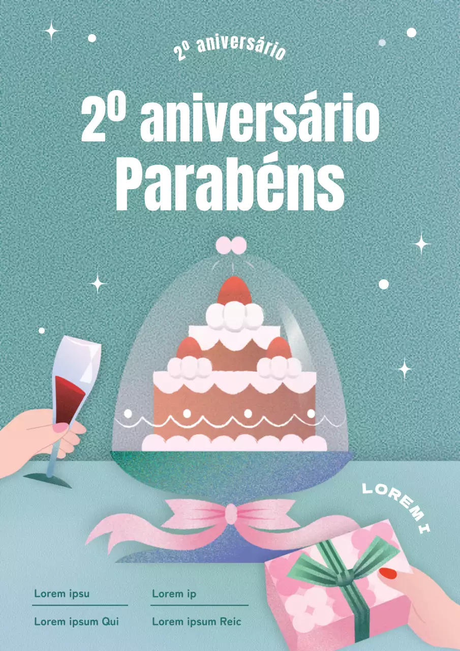 Anúncio simples de evento de lançamento em azul claro e menta