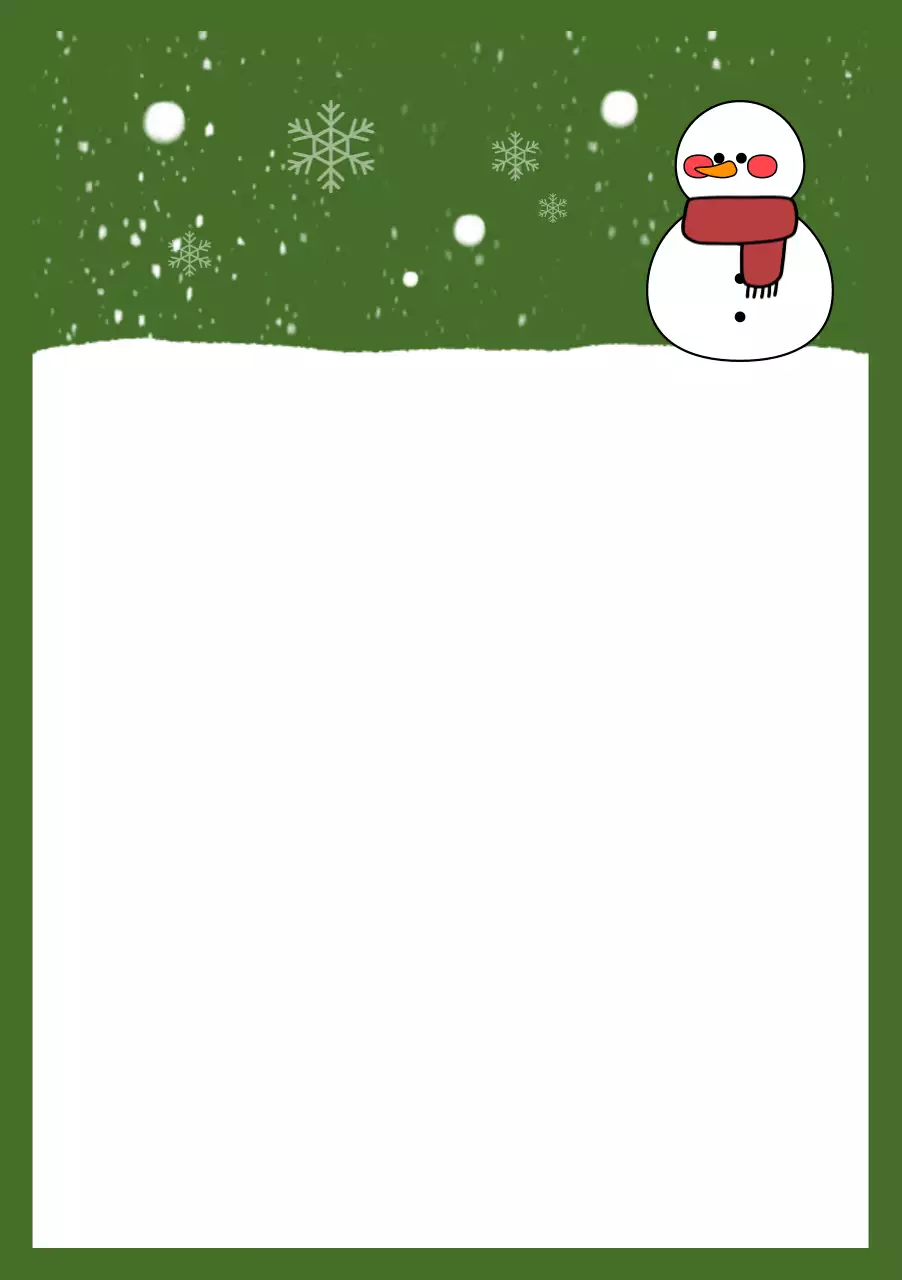 초록색의 귀여운 크리스마스 카드