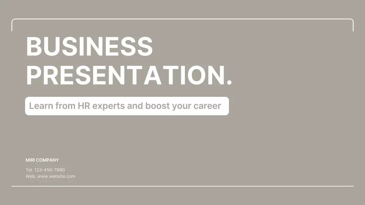 Beige Professional Hr Guide Presentation