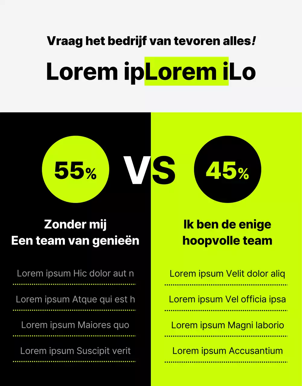 Een trendy in-house webzine nieuwsbrief met limoengroene accenten