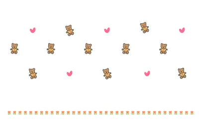 Merchandising personalizzato di concezione carina con illustrazioni di orsi e motivi floreali