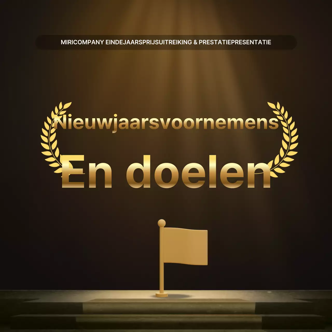 Luxe goud- en bruinpresentaties en eindejaarsverslagen