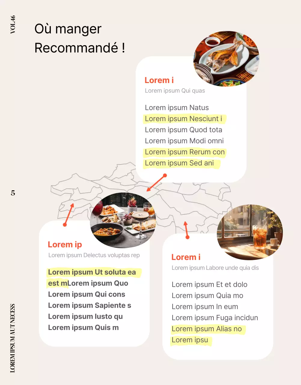 Un joli magazine interne d'entreprise orange et beige