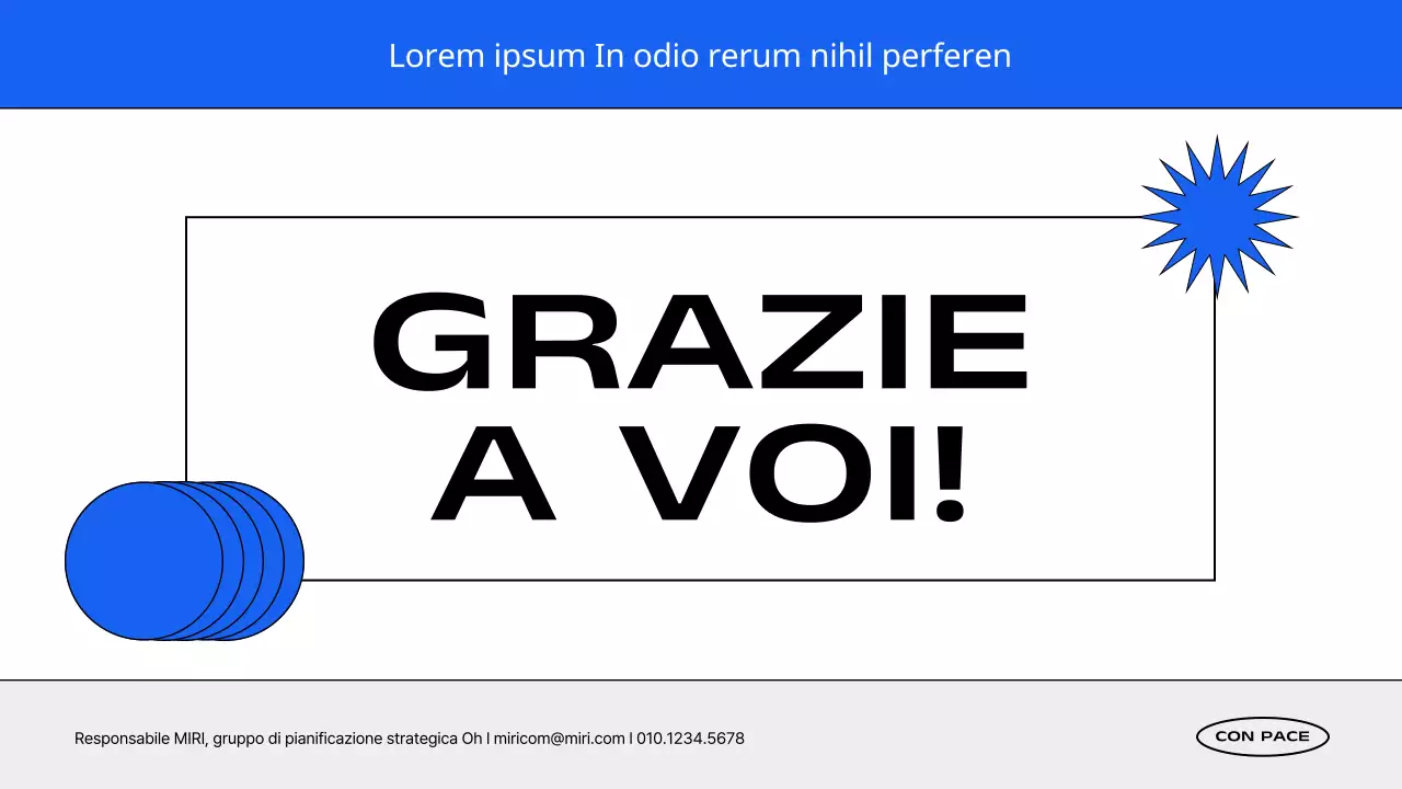 Una proposta di evento semplice e di marca in blu e bianco