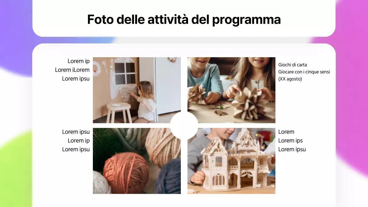 Una semplice cartella istruttori rosa e blu