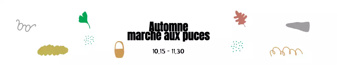 Un marché aux puces saisonnier d'illustrations vintage