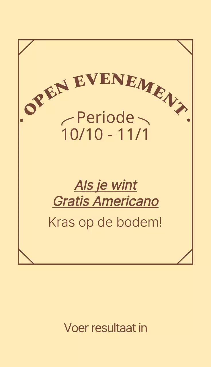 Open een café met een klassieke vintage uitstralingEvenementenLoterij