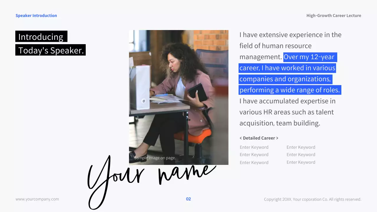 White Modern Career Lecture Presentation