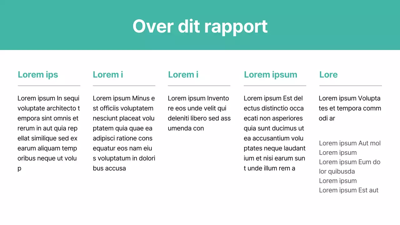 Basisgevoel met mintkleurig accent ESG-rapport