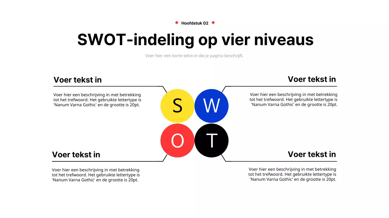 Geometrisch zakelijk rapport in geel en rood