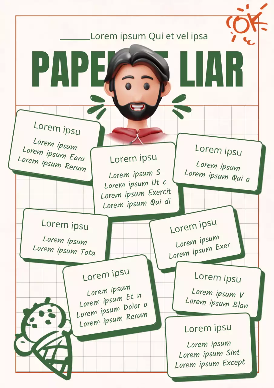 Kitschy company rolling paper post in the abstract