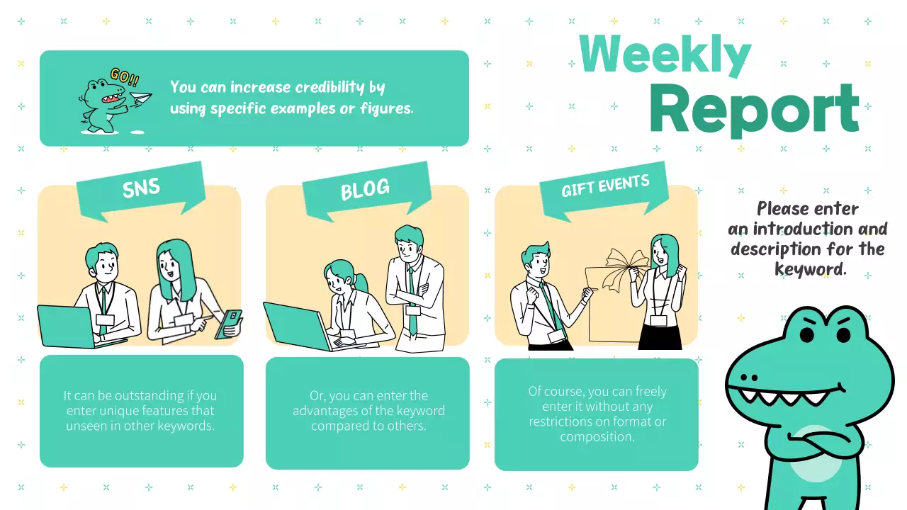 Ghi chú tiếp thị hoạt hình Mint