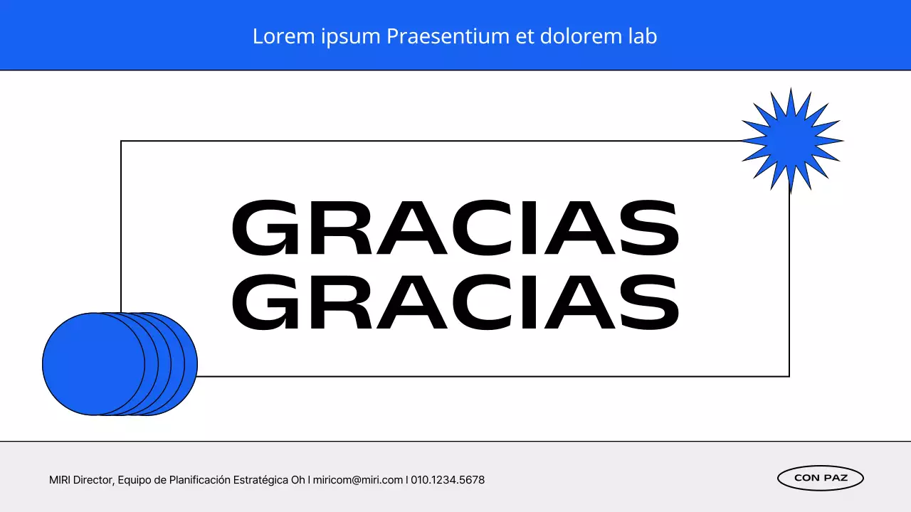 Una propuesta de evento sencilla y de marca en azul y blanco