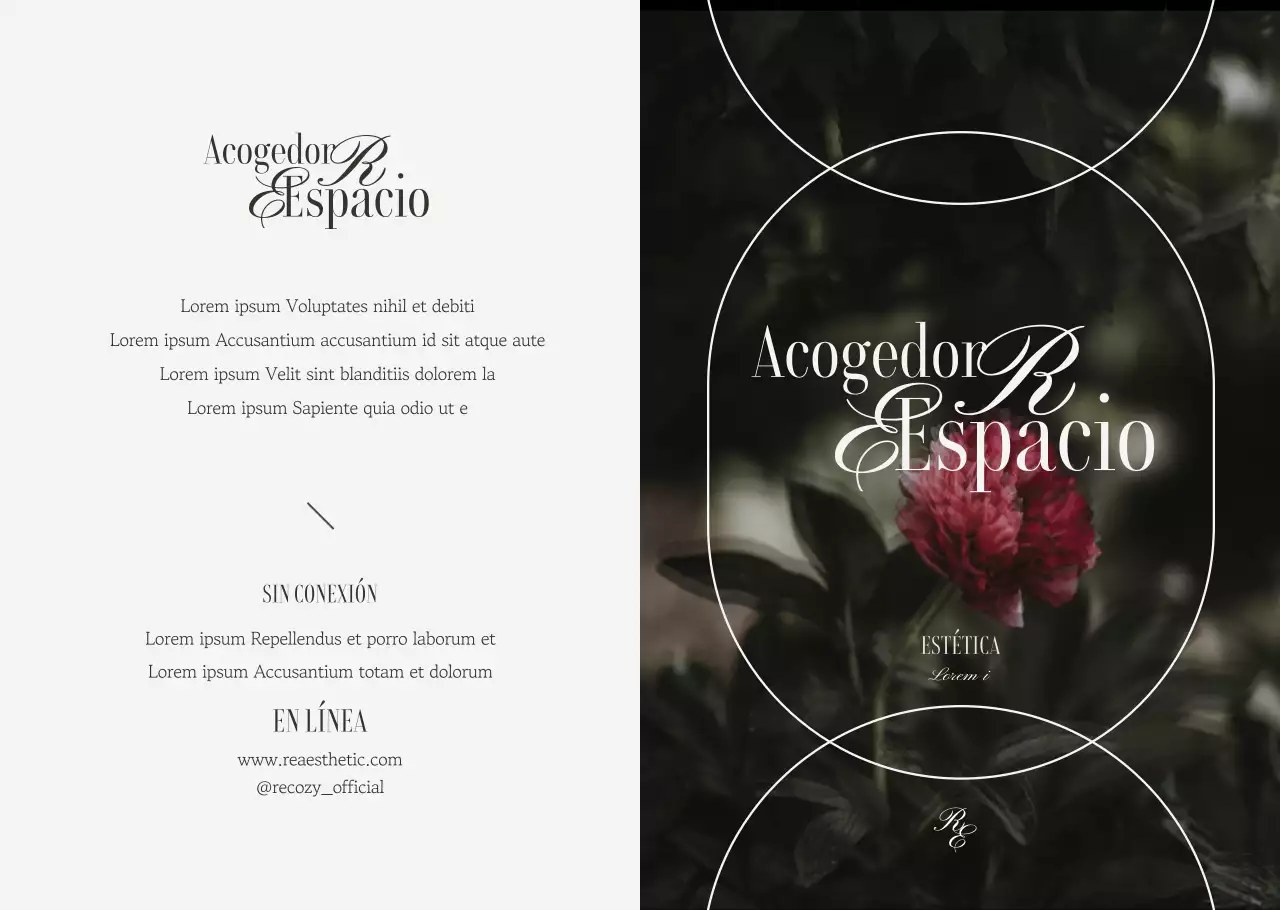 Presentación de una sofisticada marca de cosméticos estéticos