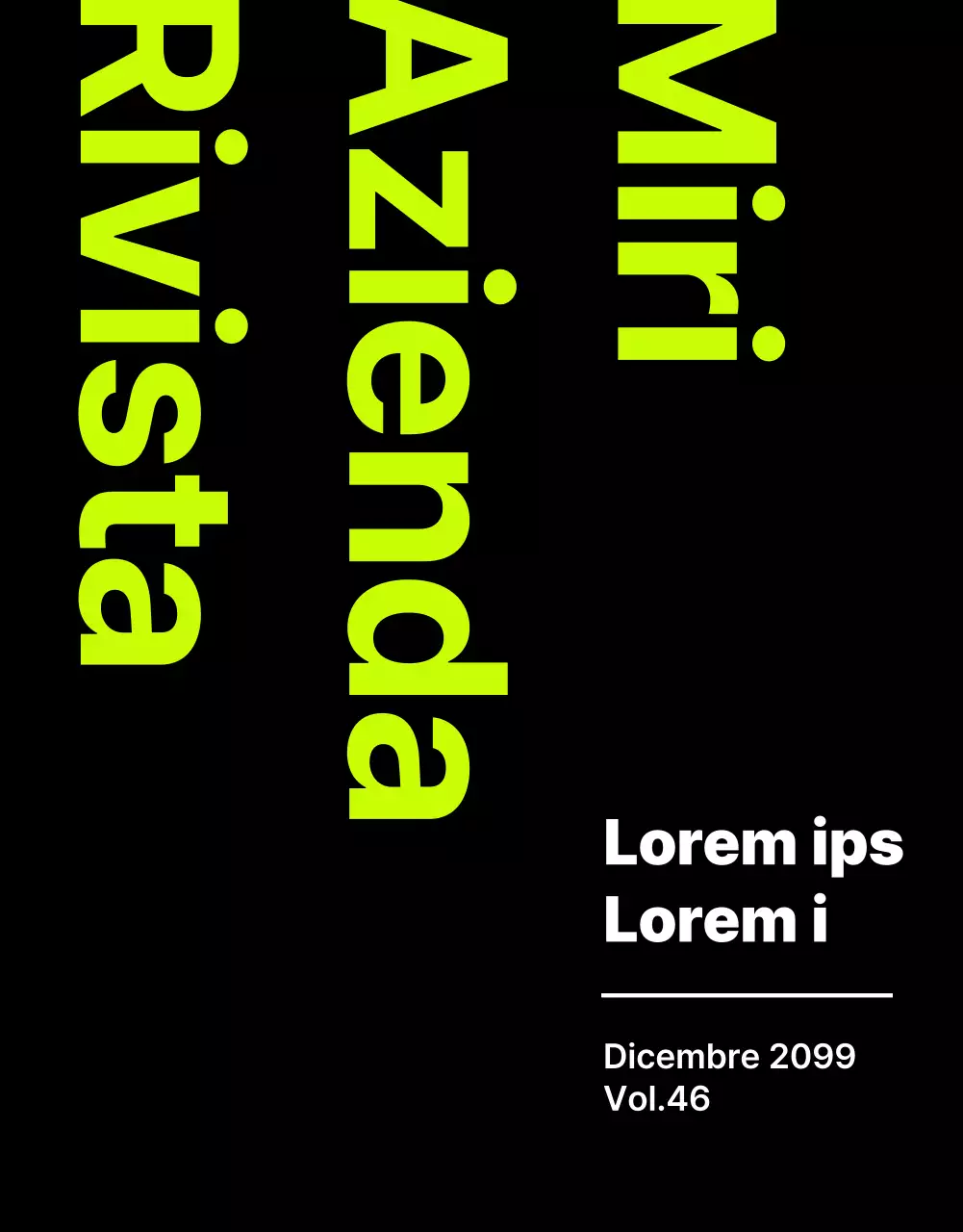 Una newsletter interna di tendenza con accenti verde lime