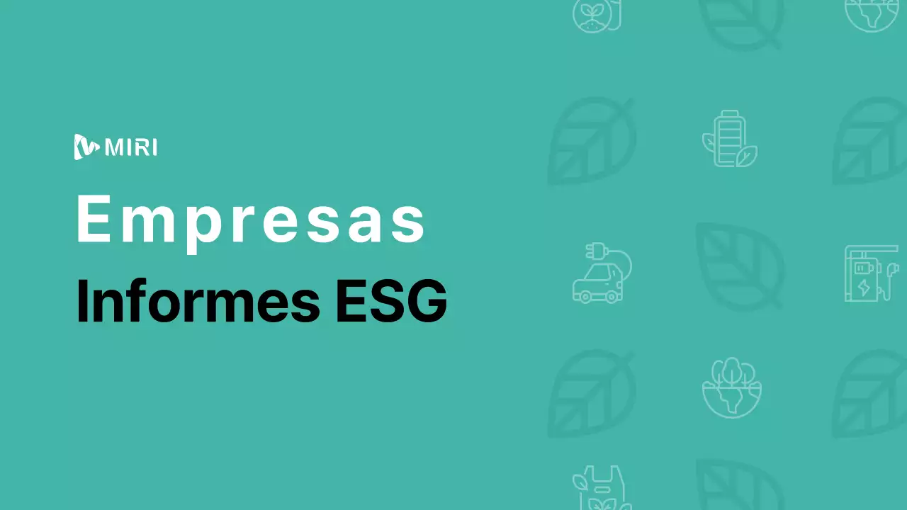 Tacto básico con acento en color menta Informe ESG