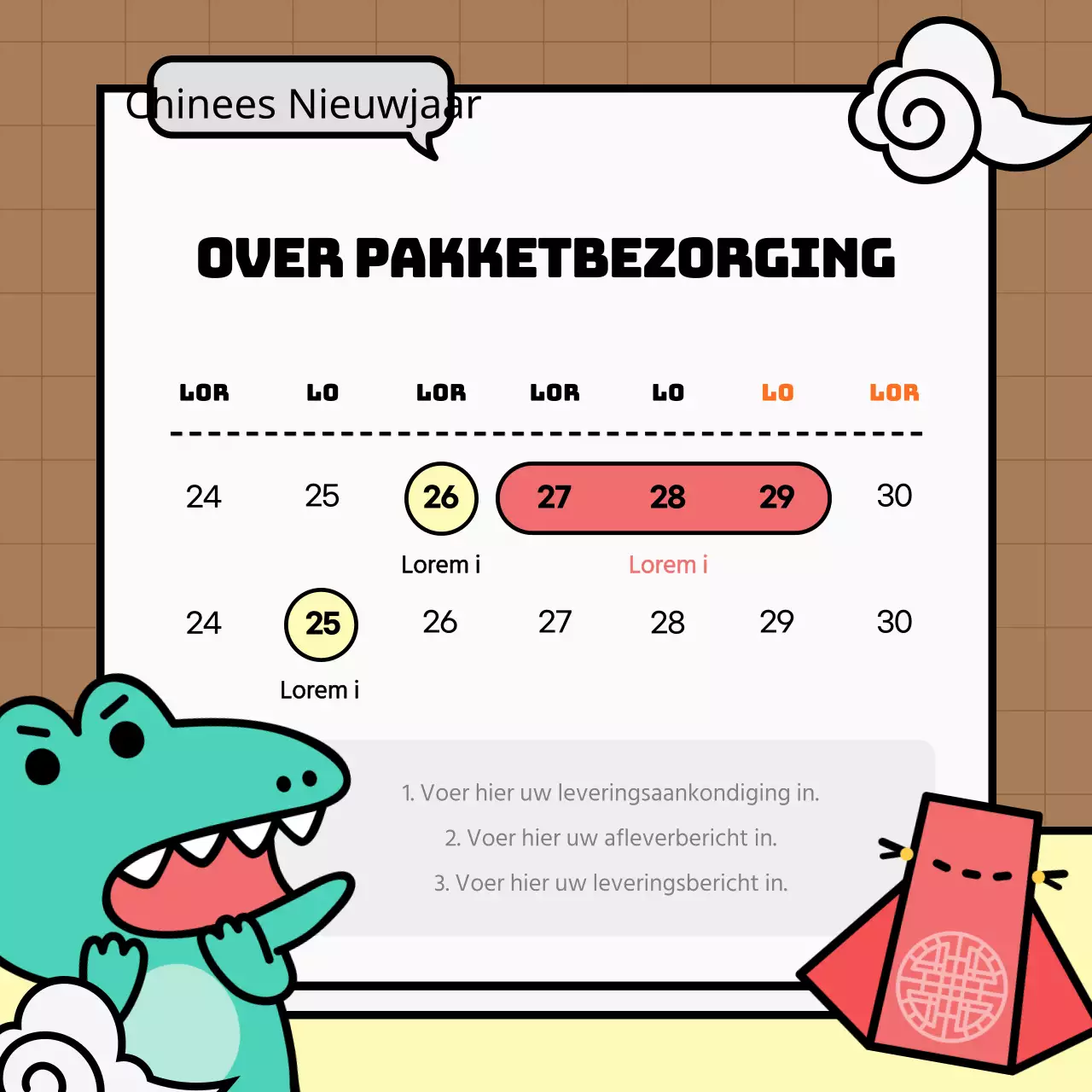 Kitscherige oranje sociale media-aankondigingen voor kleine bedrijven