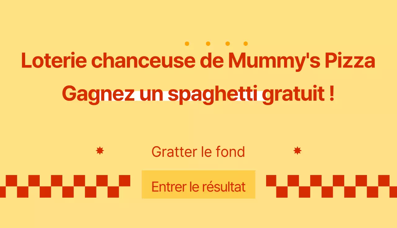 Loterie pour une pizzeria d'inspiration rétro