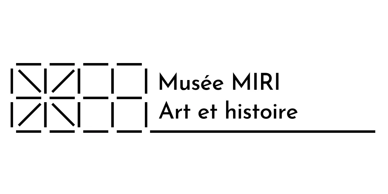 Logo de la marque avec un concept de galerie d'art