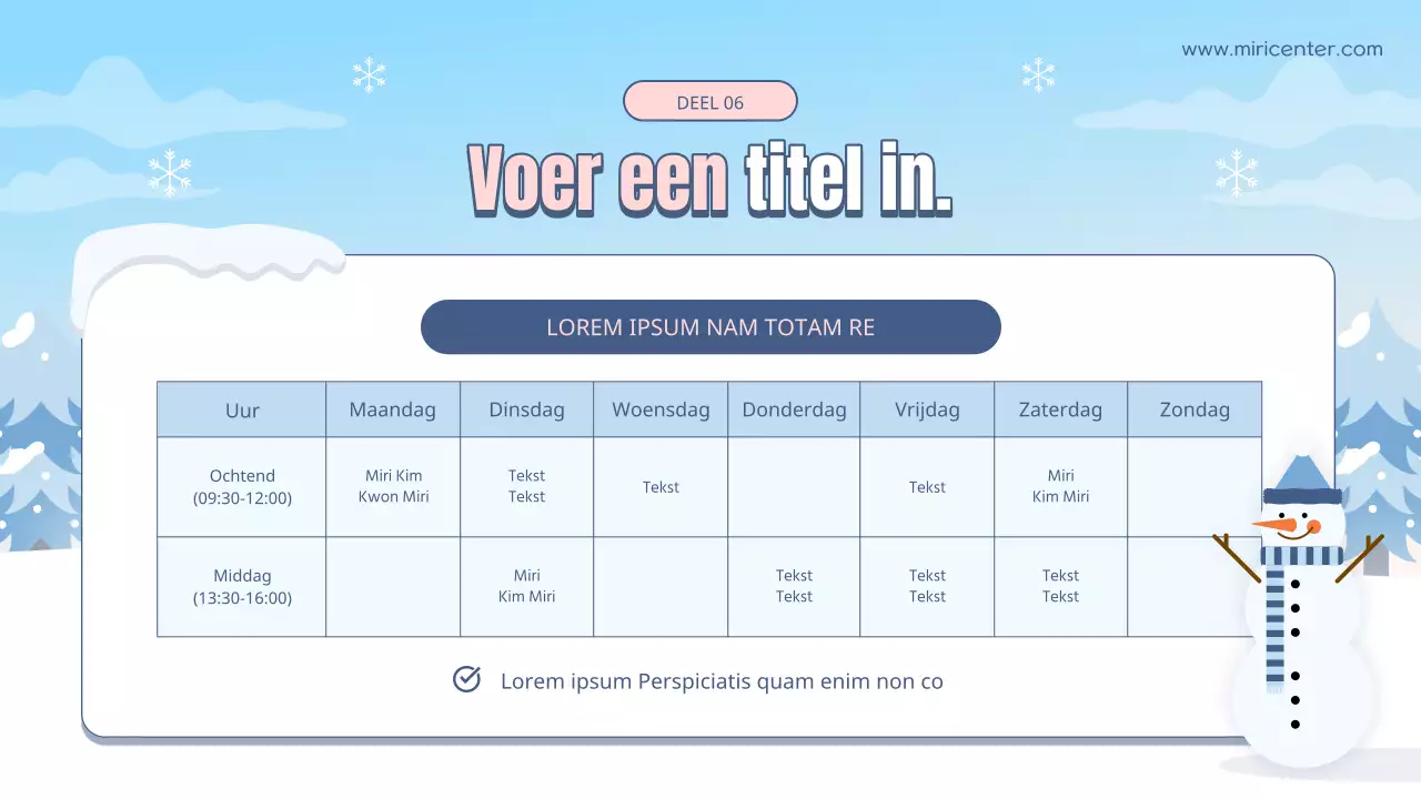 Lichtblauw en wit natuurlijk winterstop vrijwilliger trainingsgids