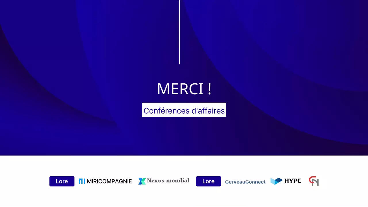 Une présentation de conférence luxueuse en bleu marine