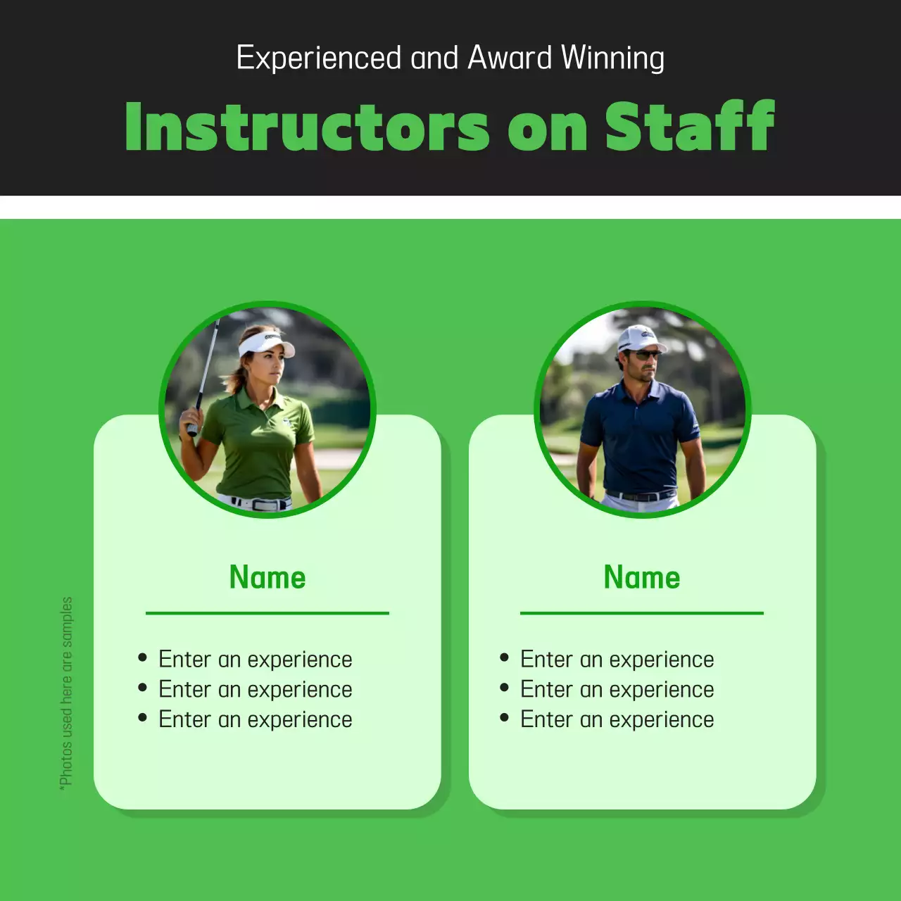 Green Modern Golf Promotion Instagram Carousel