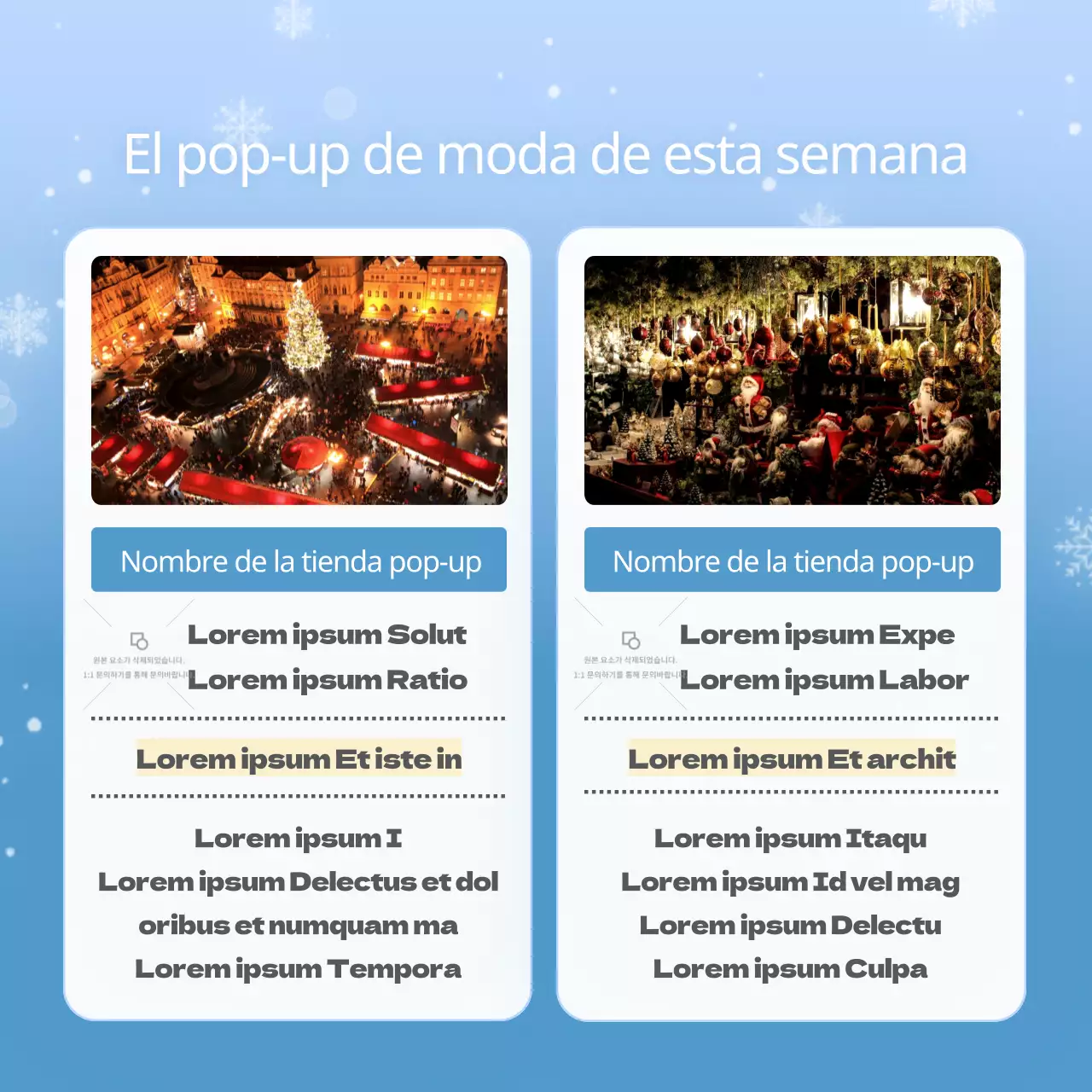 Un anuncio de marketing viral de invierno natural en azul claro