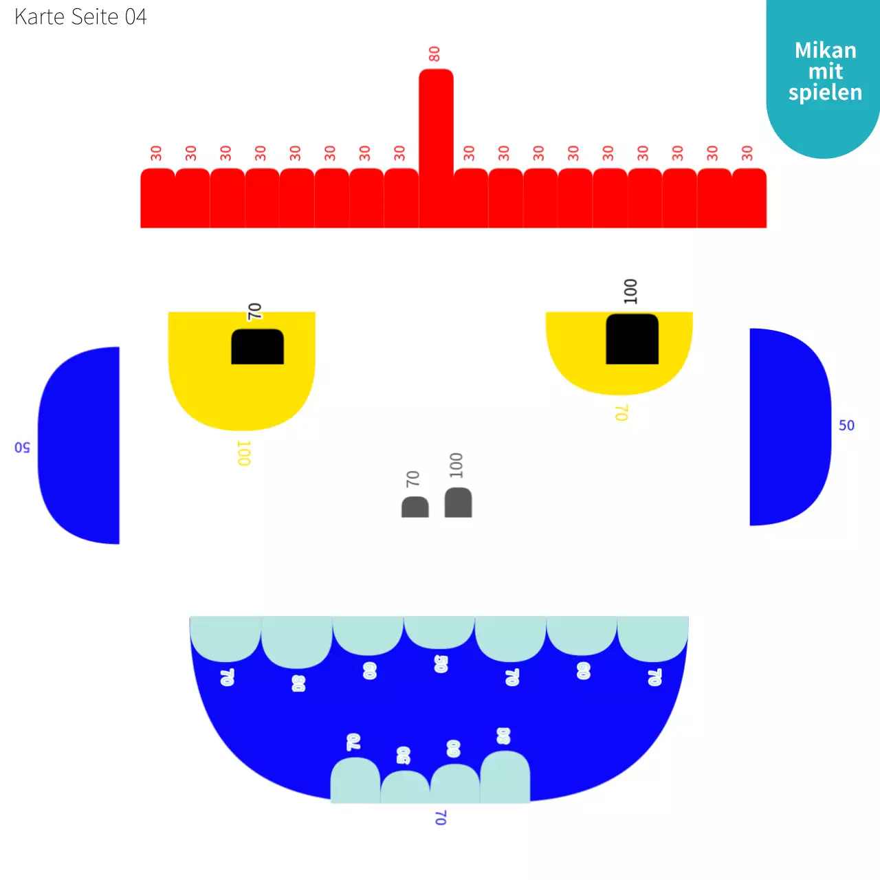 Eine Anleitung zur Erstellung eines farbenfrohen Pre-Canvas-Diagramms mit weißem Hintergrund, um mit Gesichtern zu spielen.