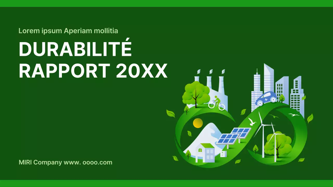 Un rapport simple sur la responsabilité sociale des entreprises en vert et gris