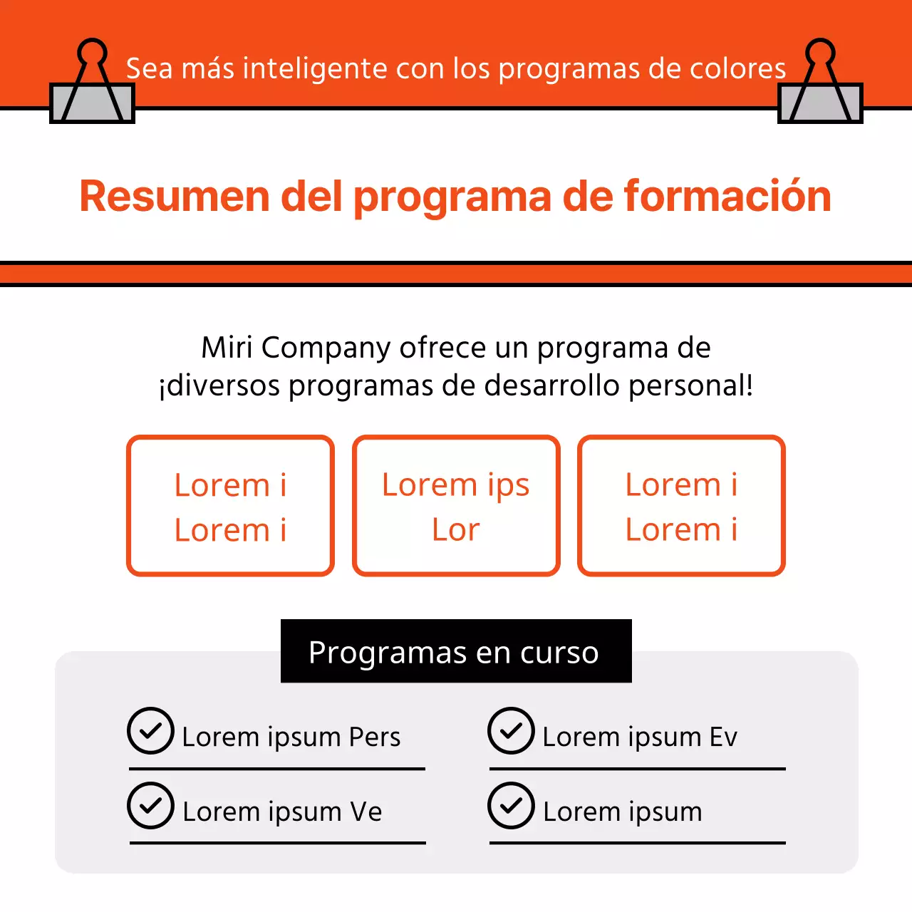 Sobre el programa naranja y negro de formación laboral simple