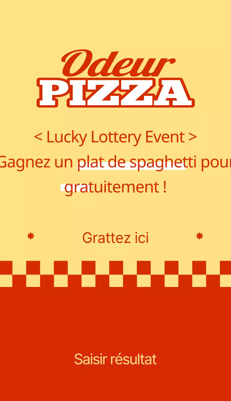 Loterie pour une pizzeria d'inspiration rétro