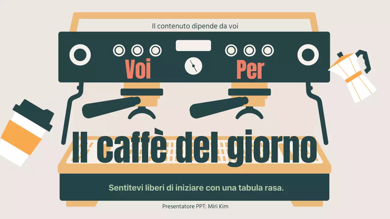 Promuovete il vostro caffè con un tocco di kaki e arancione