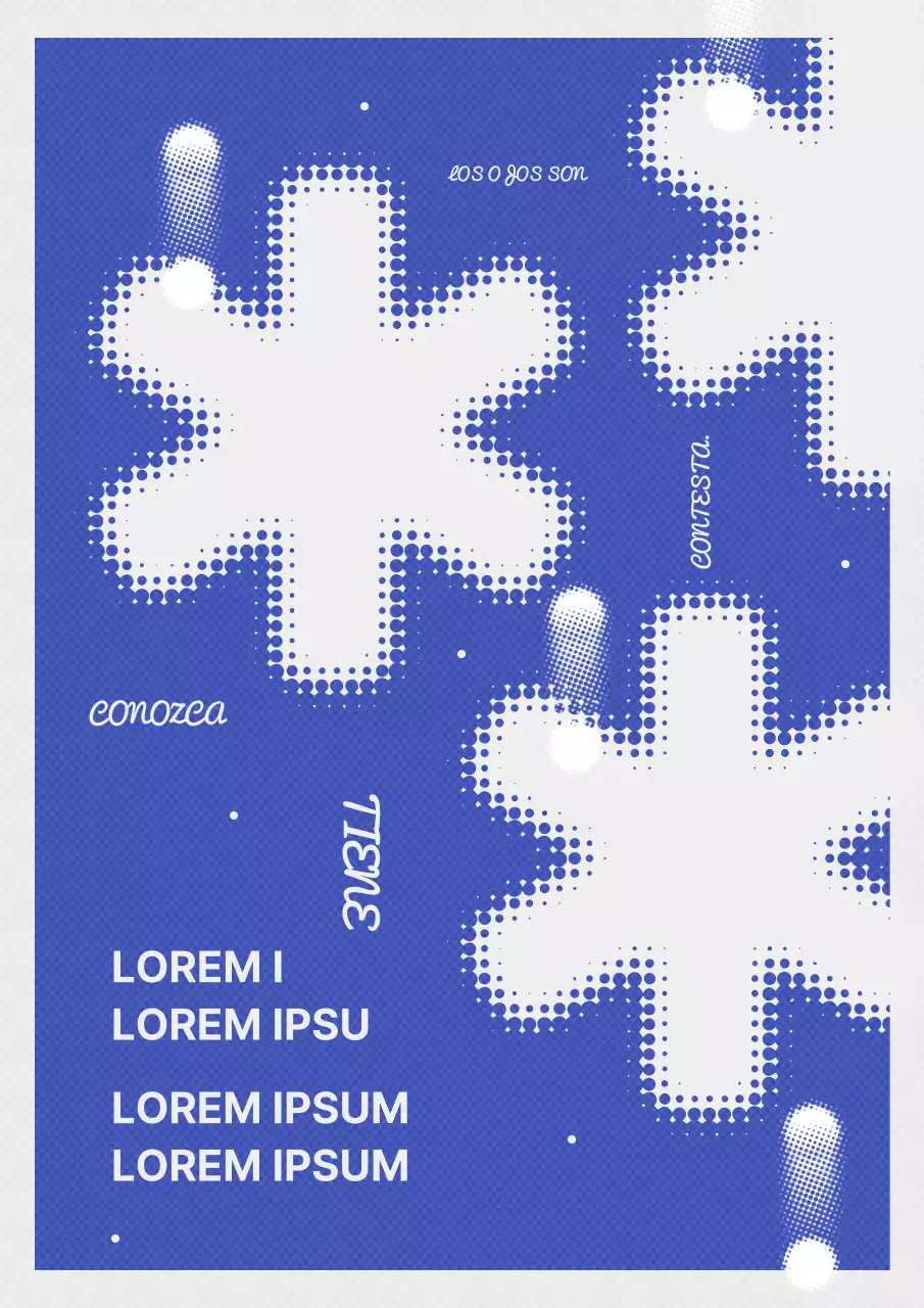 Promover representaciones regulares de obras de moda en azul y gris