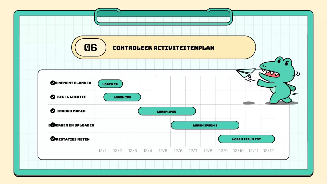 Een eenvoudig verslag van de notulen van de vergadering over de marketingstudie voor munt- en geelsupporters