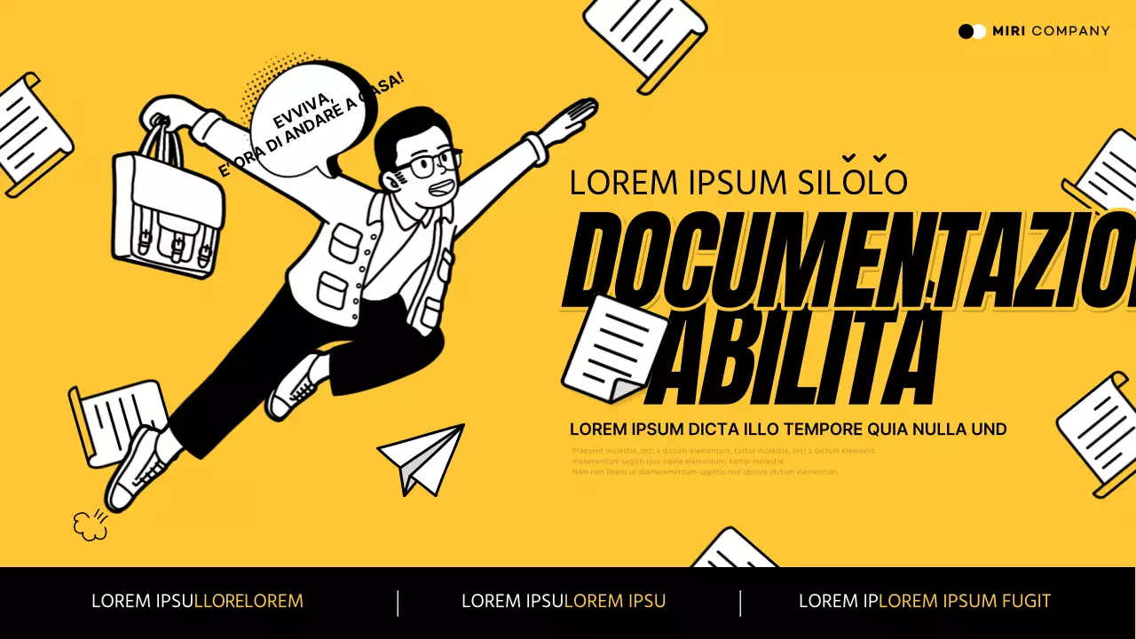 Promuovere la tendenza al giallo e al nero delle capacità di organizzazione dei documenti