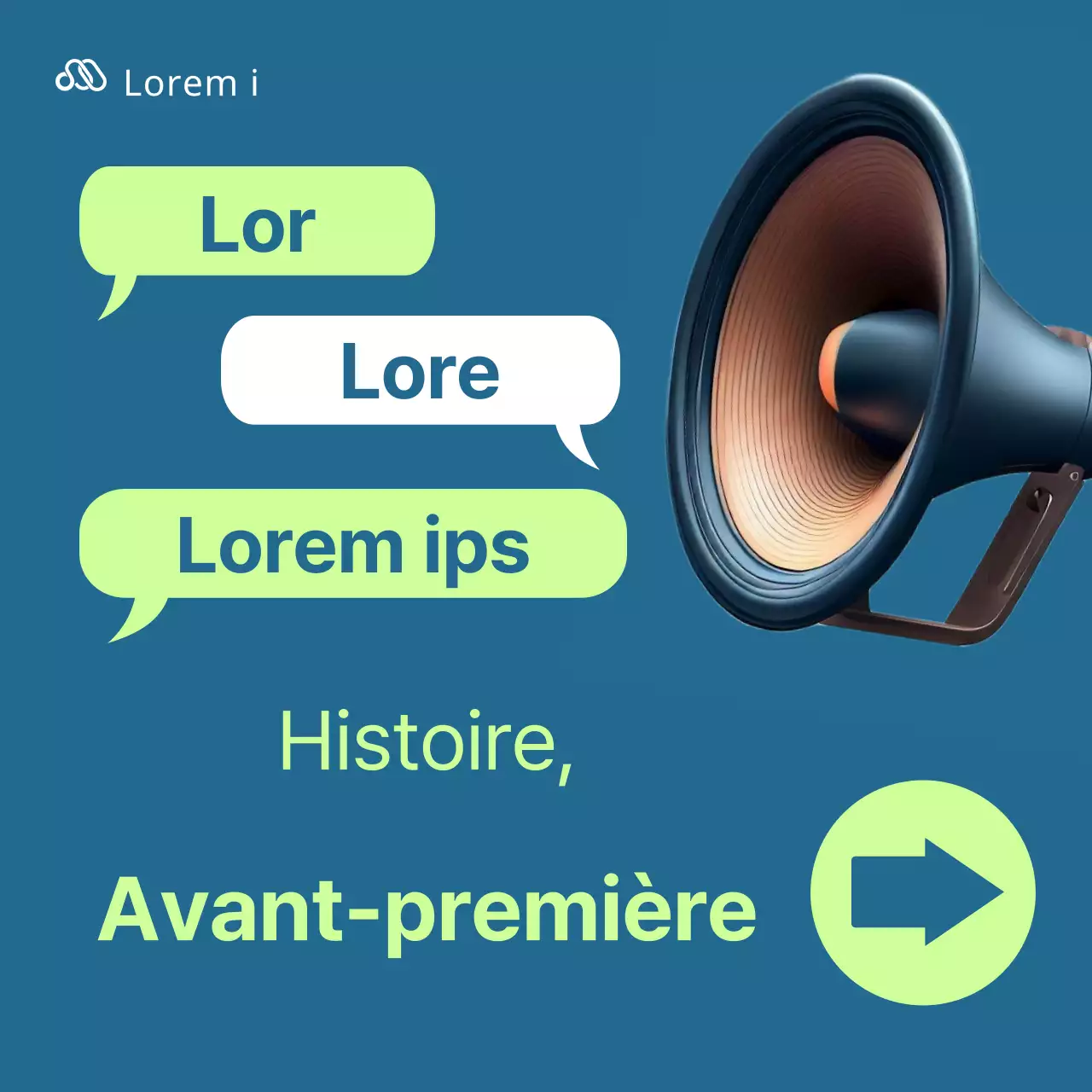 Faites la promotion de votre entreprise en bleu fluorescent et en bleu marine.