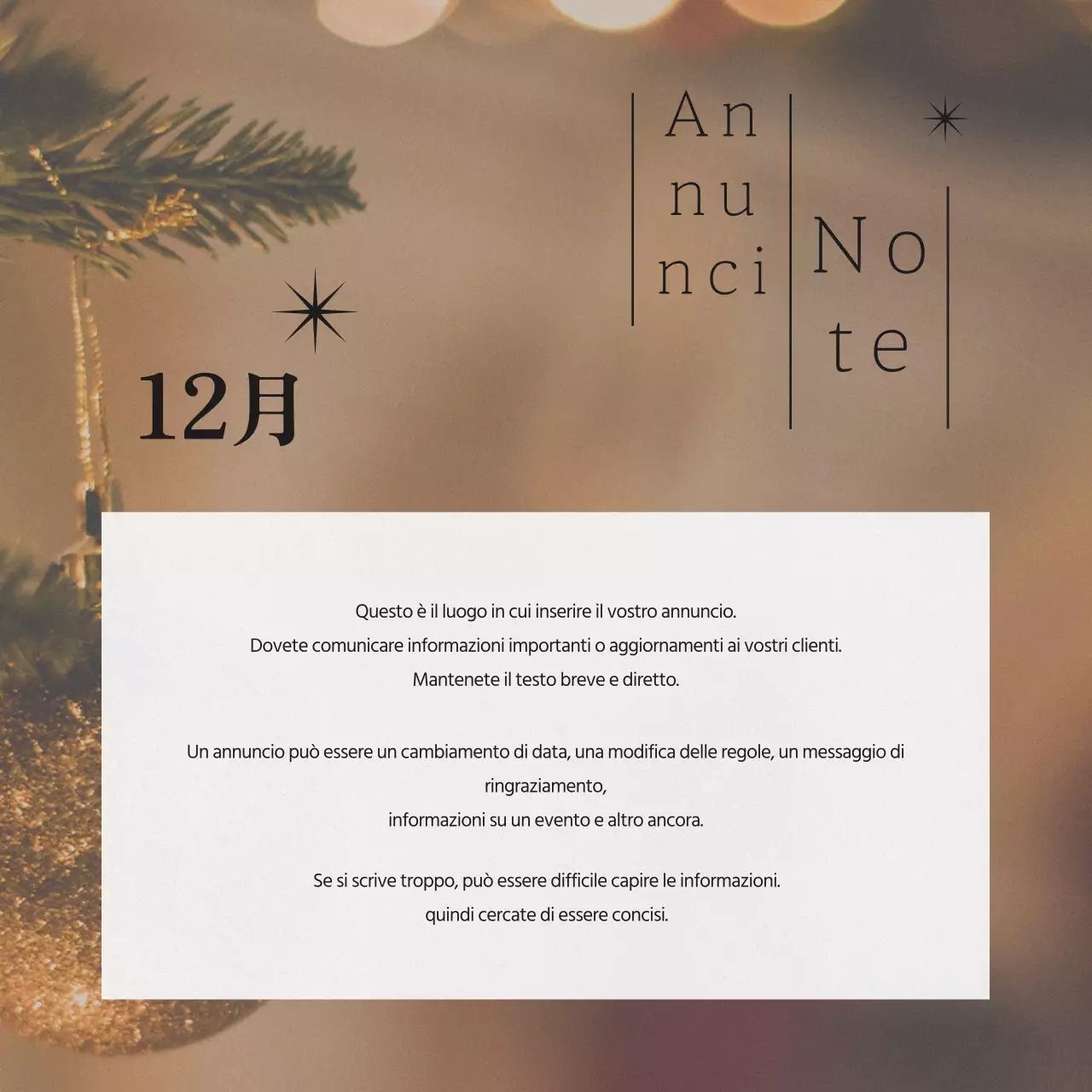 Promuovere un'alimentazione natalizia verde e minimalista sui social media