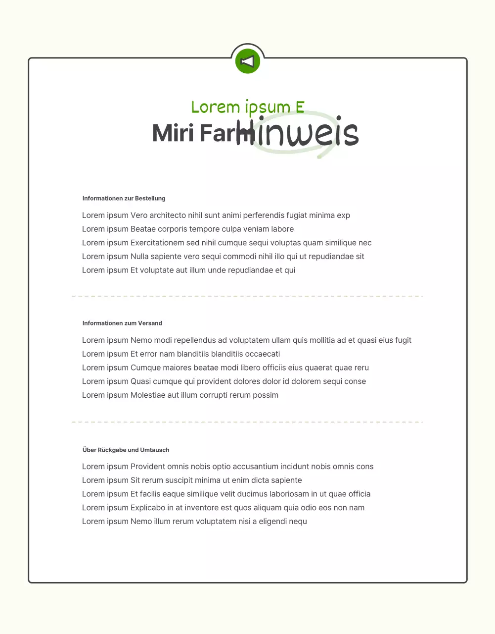 Förderung des Verkaufs von grünem und graubraunem Grundkohl