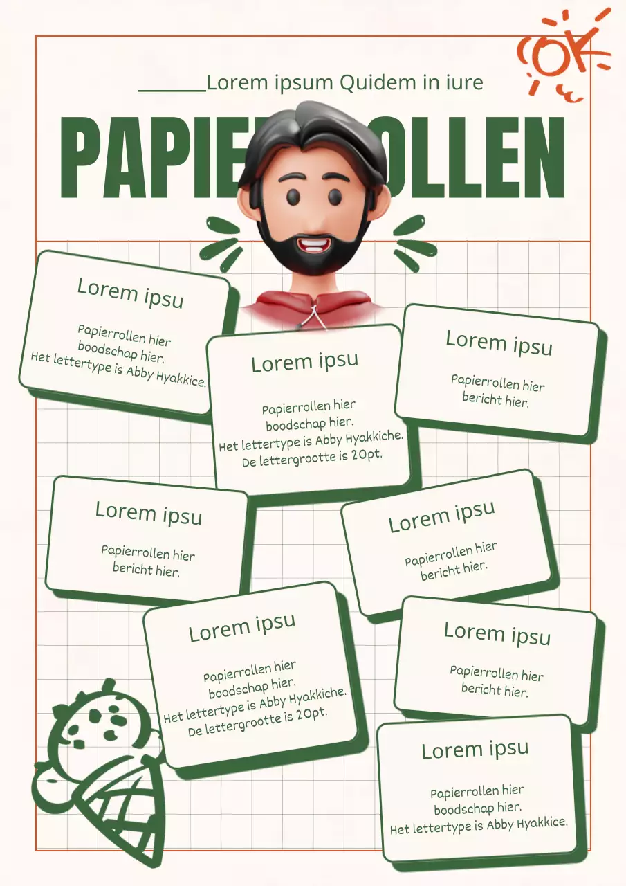 Kitscherig bedrijfspapier in de samenvatting