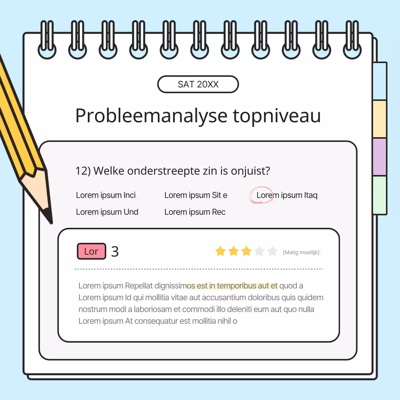 Promoot regenboogkleurige en eenvoudige SAT-examen trendanalyse voor academies