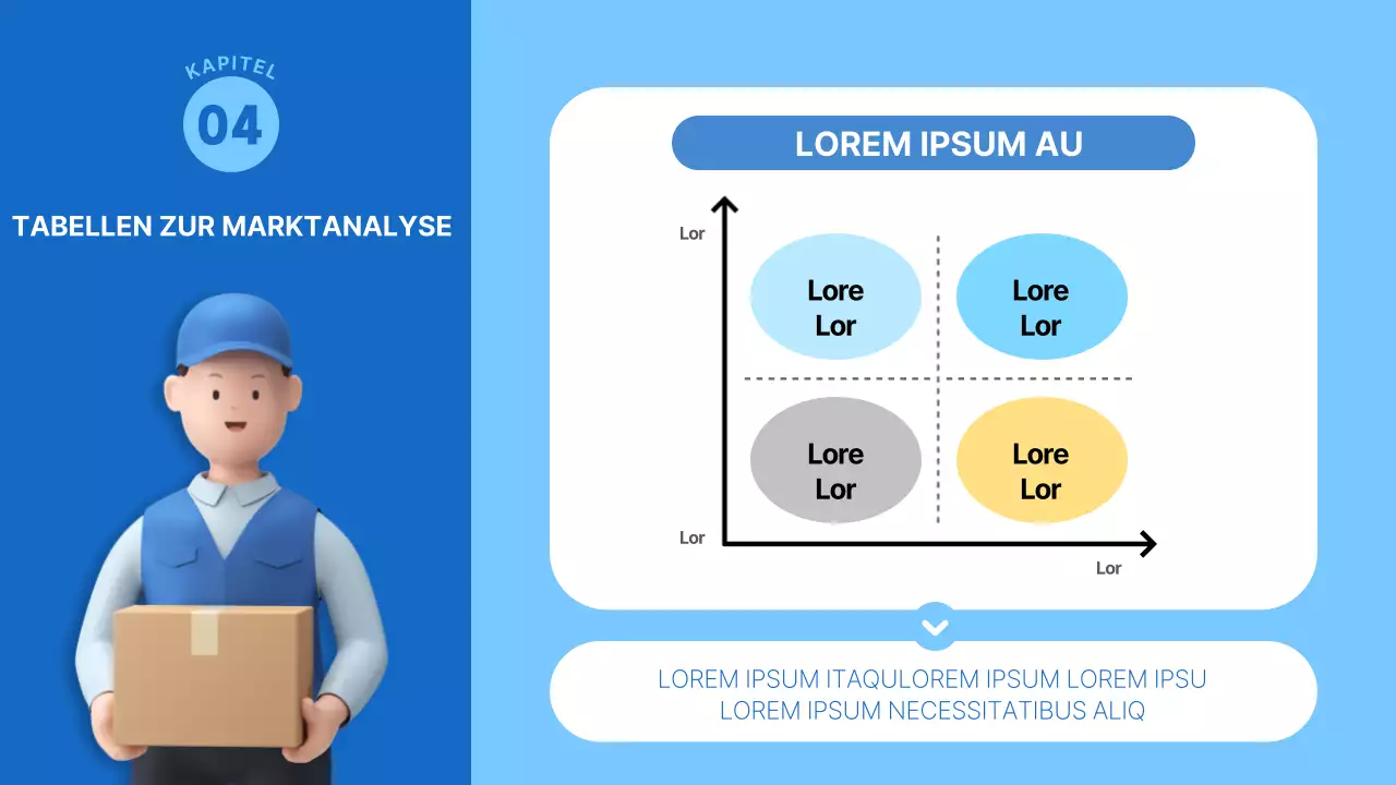 Ein einfacher Logistik-Businessplan in Blau