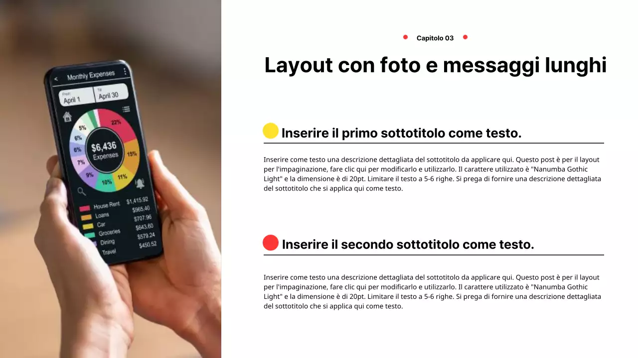 Relazione aziendale geometrica in giallo e rosso