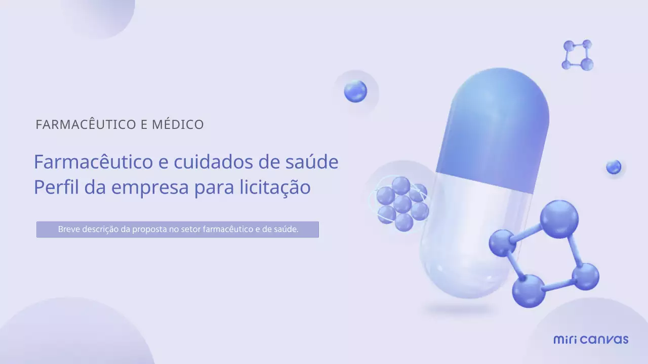 Perfil da empresa farmacêutica médica minimalista Yonbora
