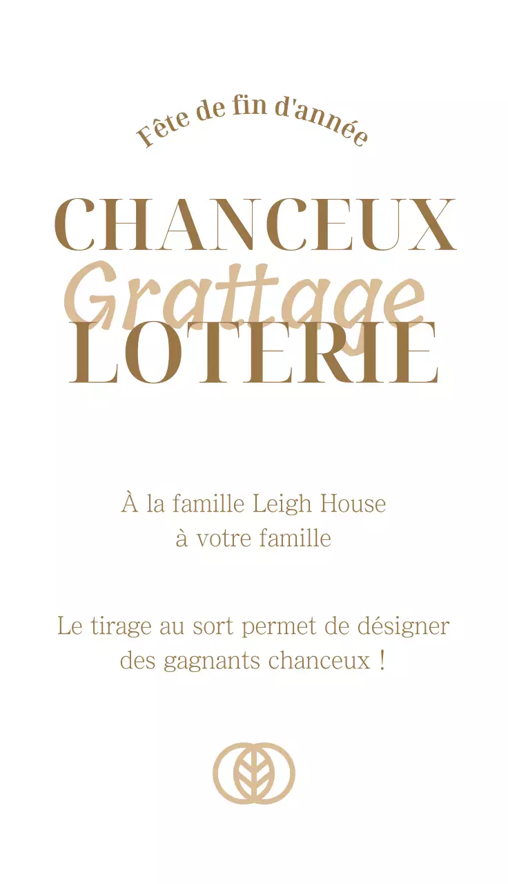 Loterie pour la fête de fin d'année avec accents dorés sur fond noir