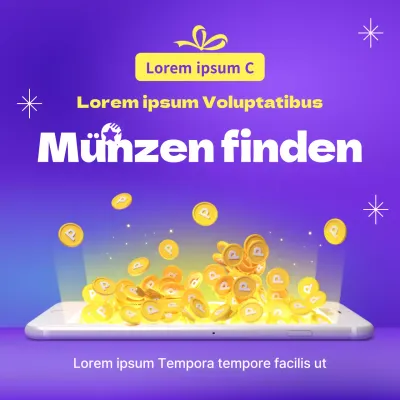 Förderung einer einfachen lila-gelben Folgeveranstaltung