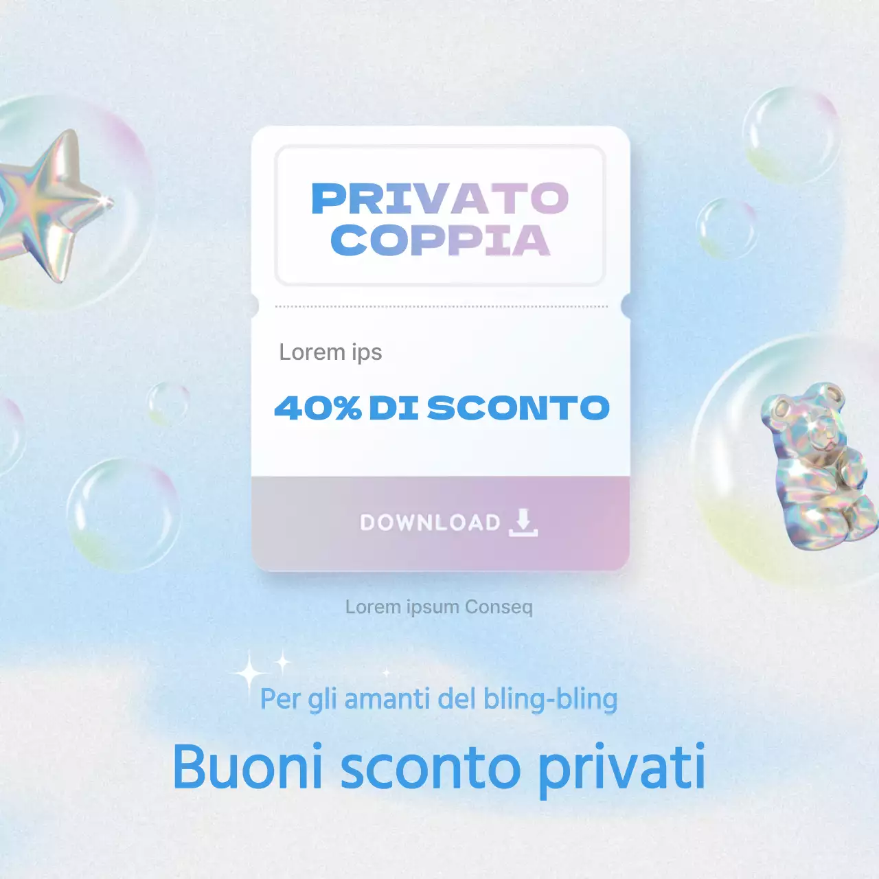 Annunci del Black Friday con un tocco di blu chiaro e di tendenza