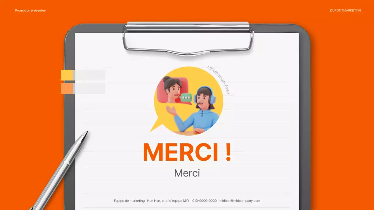 Une brochure promotionnelle tendance en orange et gris